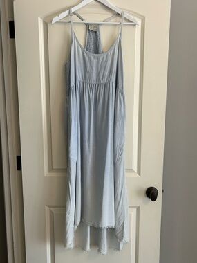 Light Blue Sleeveless Maxi Dress with Racerback